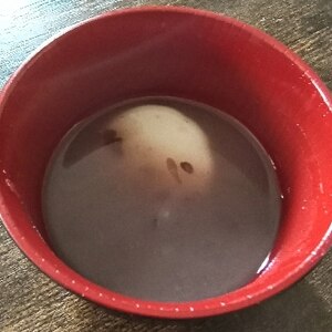 缶詰あずきでおしるこ